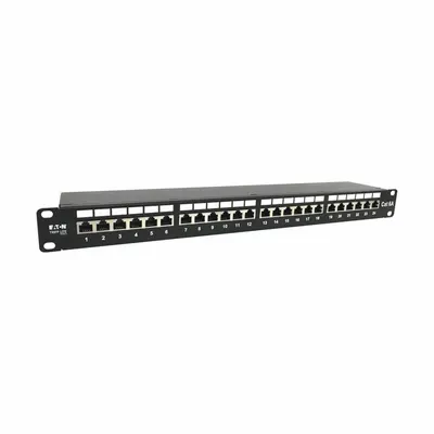 EATON TRIPP LITE Patch Panel: Flat, 1 Rack Units, 24 Ports, 6A, 110 IDC/Krone IDC - Rack-Mount Punchdown RJ45 Patch Panels