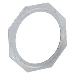 Steel reducing washer in silver finish for transitioning between conduit sizes. Designed for use with fittings to connect 3 in to 2-1/2 in conduit. Suitable for electrical conduit systems requiring size reduction.