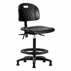 Polyurethane Lab Chair, Armless, Height Range 24 1/4 in to 34 in