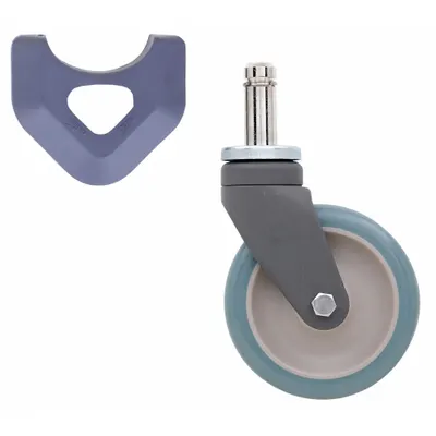 METRO Swivel Stem Caster: 5 in Caster Wheel Dia, Swivel, Polyurethane - Casters for Metro Plastic Shelving
