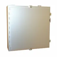 This HAMMOND stainless steel enclosure measures 20 x 20 x 6 inches and includes an inner panel. It features clamp closure and is rated NEMA 12/13/3R/4/4X for protection against dust, water, and corrosion. Suitable for housing electrical controls, terminals, and instruments in indoor or outdoor industrial environments. Knockouts are not included