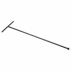 This rolled steel curb key is designed for operating water meter curb valves and stop and waste valves. It is used to turn valve stems on underground water shutoffs in water supply and irrigation systems.