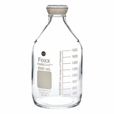 FOXX LIFE SCIENCES Glass Media, BOD, & Specialty Lab Bottles - Glass Lab Media Bottles: 3 L