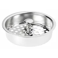 KOHLER Strainer: 4 1/2 in Overall Dia, 1 1/4 in Overall Ht, Stainless Steel, Chrome, Silver, Drop-In (MPN GP41398-CP)