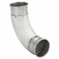 90 Degree Elbow: Stainless Steel, For 4 in Duct Dia, 10 in Overall Lg, 90° Angle, 4 in Outlet Dia (MPN 8010003650)