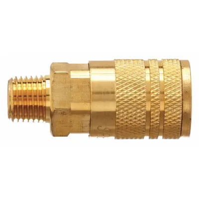 SPEEDAIRE Quick Connect Hose Coupling: 1/4 in Body Size, 1/4 in Hose Fitting Size - Industrial Interchange Steel Quick-Connect Air Coupling Bodies