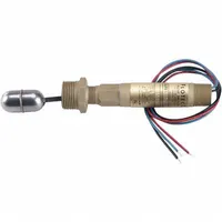 Brass body liquid level switch with 301 stainless steel stem and 304 stainless steel float. SPDT switch, NPT connection, horizontal mounting, 125/250V AC, accuracy ±12 mm. For water and wastewater level detection in tanks and vessels