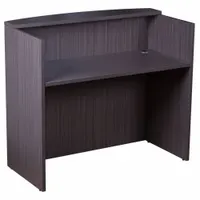 BOSS Reception Desk: Melamine, Driftwood, 41 1/2 in Overall Ht, 48 in Overall Wd, 26 in Overall Dp (MPN N168-DW)