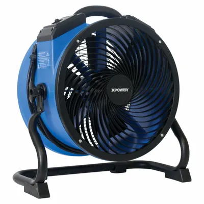 XPOWER Circulating Fan: 14 in Blade Dia, Non-Oscillating, 4 Speeds, 9 3/8 in Ht - Office Floor Fans