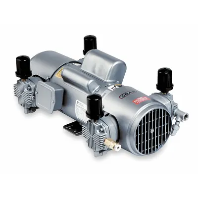 GAST Piston Air Compressor: 2 hp, 1 Phase, 115/230V AC, 100 psi Max Continuous Pressure - Reciprocating Piston Compressor/Vacuum Pumps