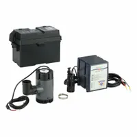 PRO SERIES PUMPS Battery Backup Sump Pump: 12V DC, 1/3 hp, Dual Micro-Reed Float, 17 ft Max. Head (MPN PHCC-2400)