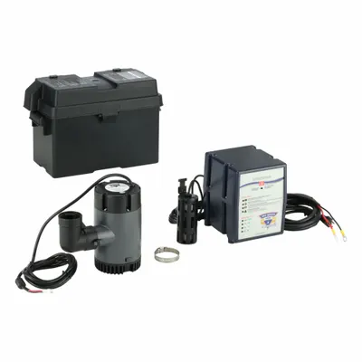 PRO SERIES PUMPS Battery Backup Sump Pump: 12V DC, 1/3 hp, Dual Micro-Reed Float - Battery-Powered Backup Sump Pumps