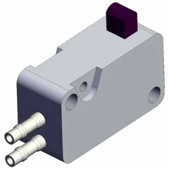 The SMC VM1000-4N-00 is a manual air control valve from the VM Series. It features a basic plunger actuator and a side-ported body with 3 ports and 4 mm push-on connections. This valve is used for directing pneumatic flow in manual control applications within industrial systems.