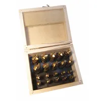 DAYTON End Mill Set: Square, 20 Pc, High Speed Steel, TiN Coated, 2_4 Flute, 3/16" to 3/4" Mill Dia
