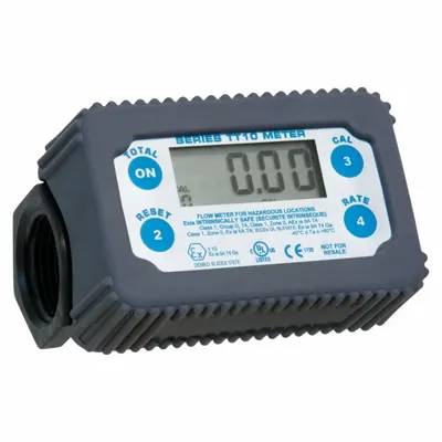 FILL-RITE Flowmeter: In-Line Digital Turbine Meter, Turbine, 1 in BSPP, 1 in Connection Size - Inline Turbine Totalizers for DEF