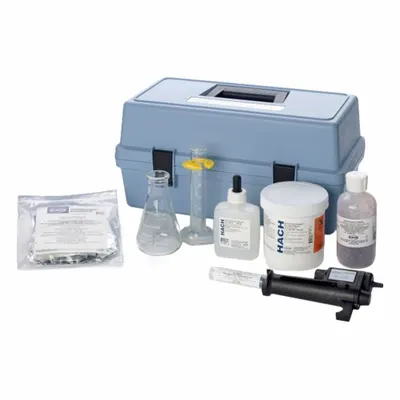 HACH Chloride Test Kit: Chloride, 10 to 10,000 mg/L Cl⁻, 10 mg/L Cl⁻, 100 Tests - Manual Titrator Test Kits