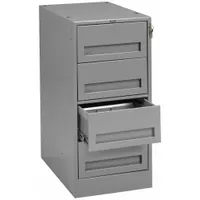 TENNSCO Drawer Pedestal: Drawer, Steel, 15 in Overall Wd, 24 in Overall Dp, Gray, 15 in x 24 in (MPN MD-1524 MED GREY)