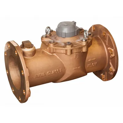 BADGER Turbine Flowmeter: Flow Meter, Water, Bronze, 8 in Flange, 8 in Connection Size - Nutating Disc Flowmeters for Water