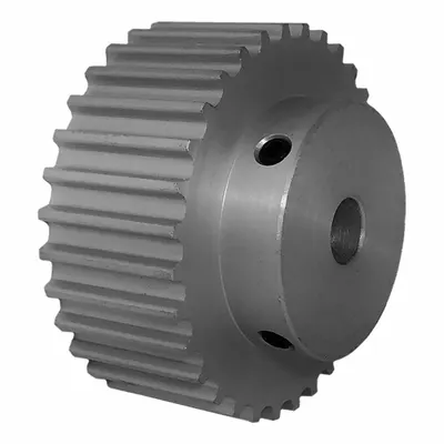 Dayton Timing Pulley: Curvilinear, Fixed, For 15 mm Belt Wd, 32 Teeth, 5 mm Pitch - HTD Section Fixed-Bore Timing Pulleys with Hub