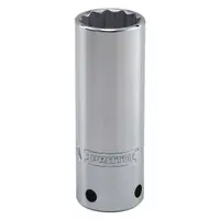 PROTO Socket: Metric, 1/2 in Drive Size, 27 mm Socket Size, 12-Point, Deep, Chrome, Tether Ready (MPN J5327M-TT)