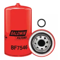 BALDWIN FILTERS Fuel Filter: Spin-On, 3 11/16 in Outside Dia, 1"-14 Thread Size, Cellulose, BF7546