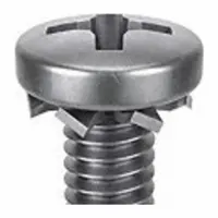 SEMS Screw: External Tooth, #6-32 Thread Size, 1 in Lg, Stainless Steel, Passivated, Pan, 25 PK (MPN 1-PPE-6C-100)
