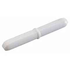 Octagonal stir bar made of Alnico, 70 mm long and 10 mm in diameter, white in color. Autoclavable for sterile applications. Used for efficient mixing in laboratory beakers and flasks.
