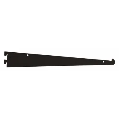 ECONOCO Shelving Bracket: Single, 1 in Slot Spacing, 1/2 in Slot Lg, 1/8 in x 12 in x 3 in - Brackets for Slotted-Standard Shelving