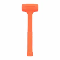 Dead Blow Hammer: Steel Handle, 15 oz Head Wt, 10 in Overall Lg, Urethane over Steel, Non-Sparking (MPN J57-530A)