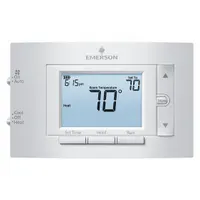 EMERSON Low Voltage Thermostat: Heat and Cool, Manual, C/G/O/B/RC/RH/W/Terminal Designations (MPN 1F83C-11PR)