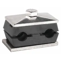 BEHRINGER PIPE SYSTEMS Vibration-Dampening Beta Clamp: Ribbed Bore, 304 Stainless Steel Clamp (MPN TWT2038-PP)