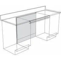 Knee Space Panel: 35 1/8 in Overall Ht, 2 in Overall Dp, 30 in Overall Wd, Steel, 0 Drawers, 0 Doors (MPN GRJKSH-30GG-2)