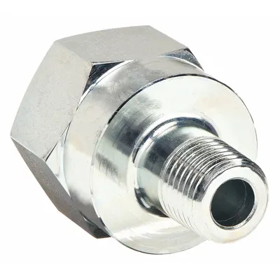 ENERPAC Hydraulic Hose Adapter: 1/4 in x 1/2 in Fitting Size, Male x Female, NPTF x NPTF x NPTF - NPTF-to-NPTF Steel Hydraulic Hose Adapters