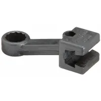 Interchangeable torque wrench head with 12-point box end and 17 mm size. Designed for use with compatible torque wrenches to apply precise torque to fasteners in assembly and maintenance tasks