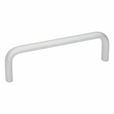JW WINCO Pull Handle: Threaded Holes, Aluminum, Silver - Load-Rated Standard "U" Pull Handles