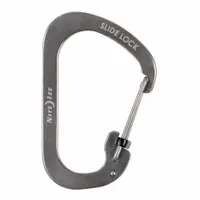 NITE IZE Carabiner: 75 lb Working Load Limit, Wire Gate, Stainless Steel, 3 3/32 in Overall Lg (MPN CSL4-11-R6)