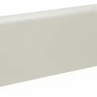 PVC crash rail and bumper guard in Linen White, 7 3/4 in overall height and 12 ft overall length. Includes internal rubber bumper for impact resistance. Used to protect walls from impact damage in industrial facilities, warehouses, and loading docks
