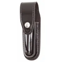 GOULD & GOODRICH, INC. Flashlight Pouch: Black, Synthetic Polymer, High Gloss, Snap Closure (MPN H672-8CL)