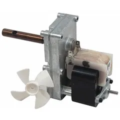 OEM replacement drive motor for SCOTSMAN ice machines. Restores auger or evaporator rotation in compatible models. Used in commercial ice production equipment.