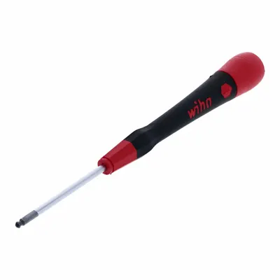 WIHA Screwdriver: PicoFinish, Std Lg, 3/32 in Tip Size, 5 3/4 in Overall Lg - Ball End Precision Hex Screwdrivers