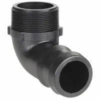 BANJO Barbed Hose Fitting: For 3 in Hose I.D., Hose Barb x NPT, 3 in x 3 in Fitting Size, Hex, Rigid (MPN HB300-90)