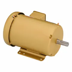 Totally enclosed fan-cooled (TEFC) 3-phase AC motor with rigid base mount. Rated 2 hp, 1755 RPM at 60 Hz, 208-230/460V AC, full load current 5.8/2.9 A. Suitable for general-purpose industrial applications such as pumps, fans, conveyors, and compressors.
