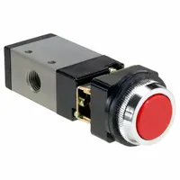 ARO Manual Air Control Valve: M Series, Three-Way / Two-Position, Red, 26 scfm Flow Rate - Max (MPN M252HS-13)