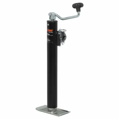 CURT Trailer Jack: Pipe-Mount Swivel Jack, 2,000 lb Static Load Capacity, Topwind - Trailer Jacks without Wheels