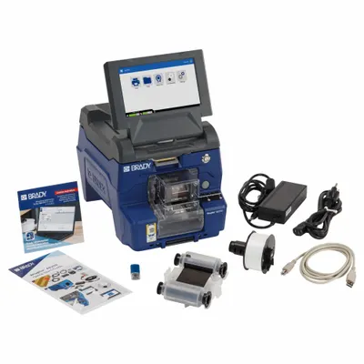 BRADY Desktop Printer: 300 dpi Printhead Resolution, 1,000 Max Labels/Day - Wraparound Label Printer & Applicator