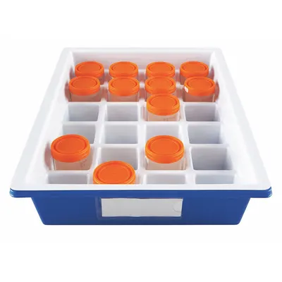 HEATHROW SCIENTIFIC Tray: 13 in Overall Wd, 3 1/4 in Overall Ht, 18 7/8 in Overall Lg, Polystyrene - Lab Storage Boxes