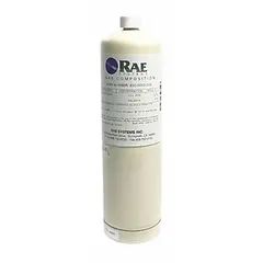 This calibration gas contains 10 ppm isobutylene in air, with +/-10% accuracy, supplied in a 34 L cylinder with a CGA 600 fitting. It is used to verify and adjust the response of portable gas detectors in bump test stations, ensuring proper sensor function for target gas detection.