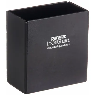 RANGER LOCK Padlock Guard with Lock: Steel, Black, 5 1/4 in Guard Lg - Padlock Guards with Lock