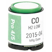 Replacement carbon monoxide sensor for the Ventis Pro5 series gas detector. Measures CO from 0 to 1,000 ppm with a 2-year operational life. Used in industrial safety applications for monitoring toxic gas exposure in confined spaces and process areas
