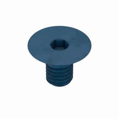 METRIC BLUE M6x1.00 x 10 mm Flat Head Socket Cap Screw - Flat Head Socket Cap Screws
